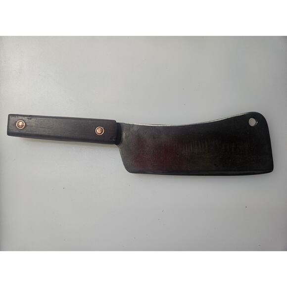 Vintage Butcher Meat Cleaver Wood Handle, 12" Overall, 7” Blade 11oz UNBRANDED - Picture 5 of 10